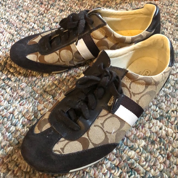 Coach Shoes - Vintage Coach logo suede sneakers